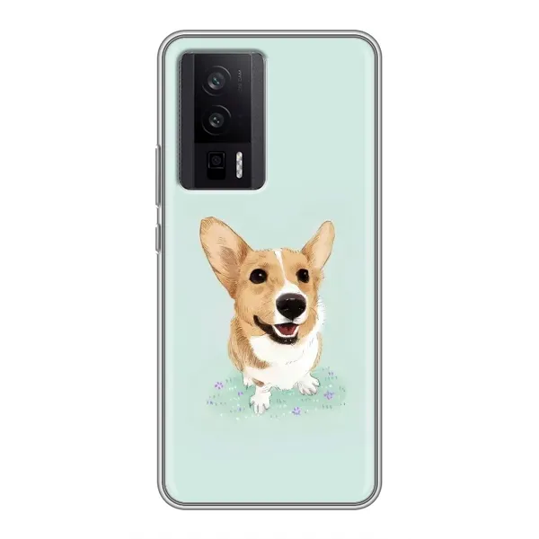 Чехол с принтом «Корги» для Xiaomi POCO F5 Pro Чехол с принтом «Корги» для Xiaomi POCO F5 Pro
