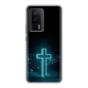 Християнські Чохли для Xiaomi POCO F5 Pro (AlphaPrint) (Хрест і місто)