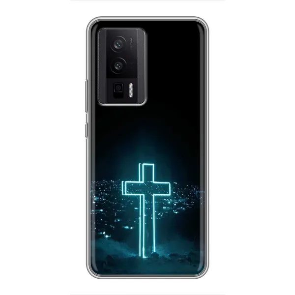 Чохол з принтом «Хрест і місто» для Xiaomi POCO F5 Pro Чохол з принтом «Хрест і місто» для Xiaomi POCO F5 Pro