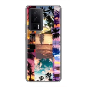 Силиконовый чехол с КАРТИНКАМИ лето для Xiaomi POCO F5 Pro (AlphaPrint) (Летний отпуск)