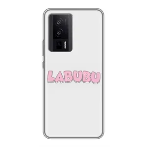 Чехол с Лабубу на Xiaomi POCO F5 Pro (Лого Лабубу)