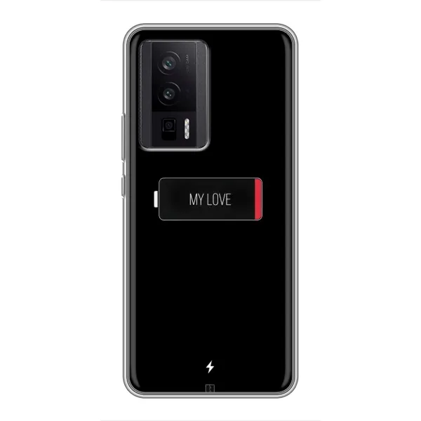 Чехол с принтом «Love battery» для Xiaomi POCO F5 Pro Чехол с принтом «Love battery» для Xiaomi POCO F5 Pro