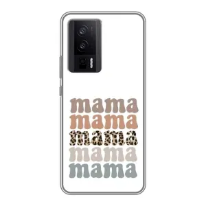Чехол с принтом «Текстовый коллаж мама» для Xiaomi POCO F5 Pro