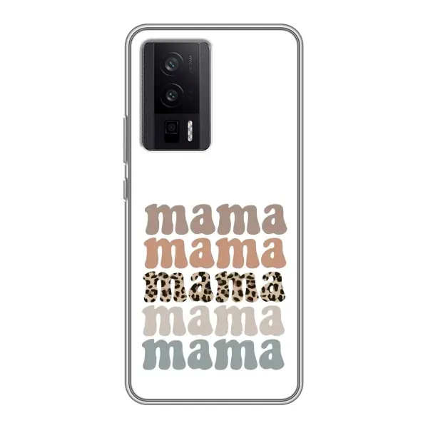 Чехол с принтом «Текстовый коллаж мама» для Xiaomi POCO F5 Pro