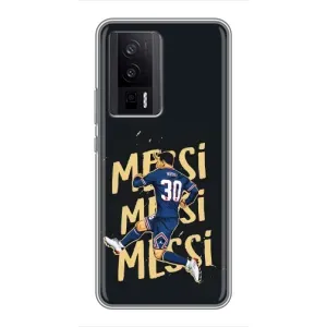 Чехлы для Xiaomi POCO F5 Pro (Leo чемпион) (AlphaPrint) (Messi ПСЖ)