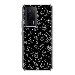 Новорічні, Святкові Чохли для Xiaomi POCO F5 Pro - 2024 год (Новорічний фон)