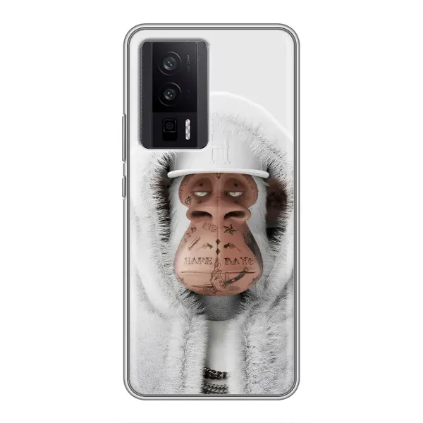 Чехол с принтом «обезьяна NFT в тату» для Xiaomi POCO F5 Pro
