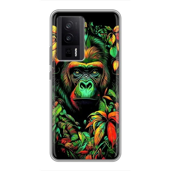 Чехол с принтом «Обезьяна в тропиках» для Xiaomi POCO F5 Pro