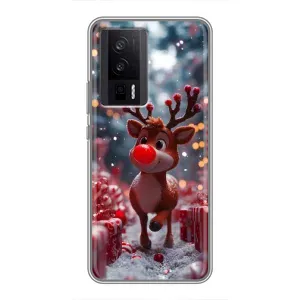 Яскравий чохол для Xiaomi POCO F5 Pro з Зимові Оленята (Олень серед подарунків)