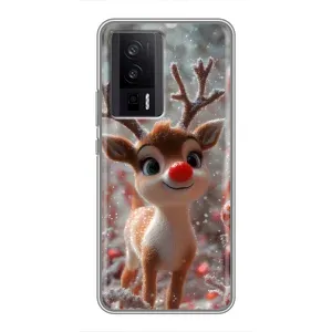 Яскравий чохол для Xiaomi POCO F5 Pro з Зимові Оленята