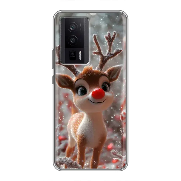 Чехол с принтом «Олень с носом» для Xiaomi POCO F5 Pro