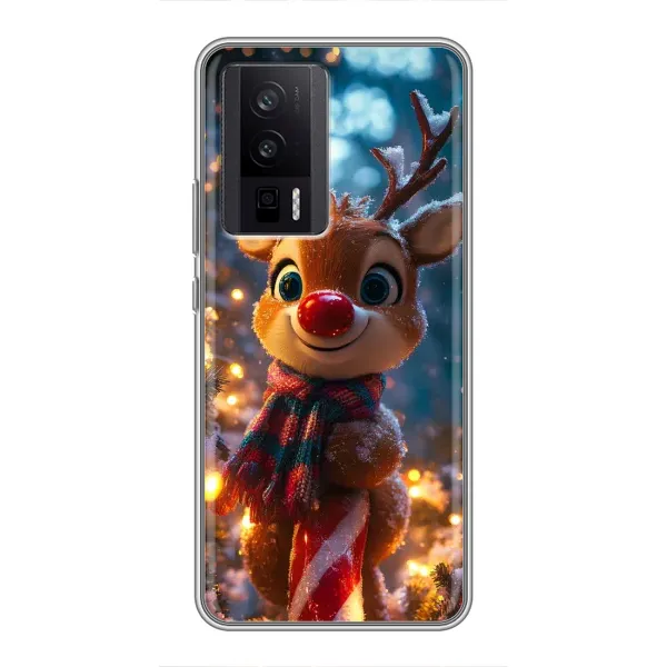 Чехол с принтом «Олень с шарфом» для Xiaomi POCO F5 Pro