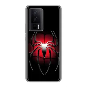 Чехол с человеком пауком для Xiaomi POCO F5 Pro - (AlphaPrint) (Паук марвел)