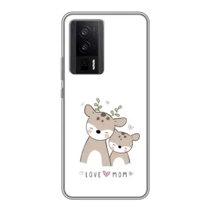 Чехол с принтом «Оленята мама и малыш» для Xiaomi POCO F5 Pro