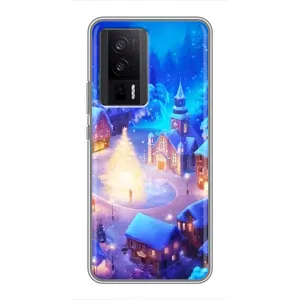 Рождественские Чехлы для Xiaomi POCO F5 Pro (VPrint) (Рождественский город)