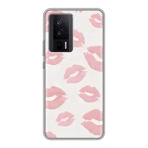Чохол з розовим принтом для Xiaomi POCO F5 Pro (Рожеві губи)