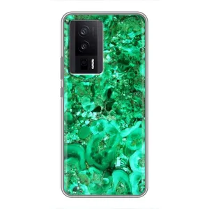 Мраморний чехол на Xiaomi POCO F5 Pro (VPrint) (Салатовий Мрамор)