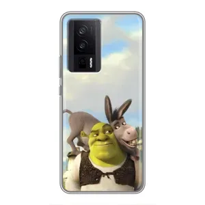 Чохол з мультфільмом Шрек на Xiaomi POCO F5 Pro (Шрек та Осел)