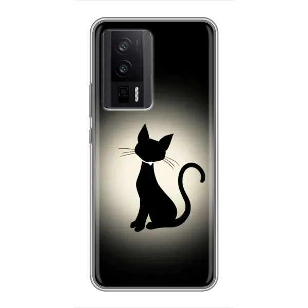 Чехол с принтом «Силуэт котика» для Xiaomi POCO F5 Pro Чехол с принтом «Силуэт котика» для Xiaomi POCO F5 Pro