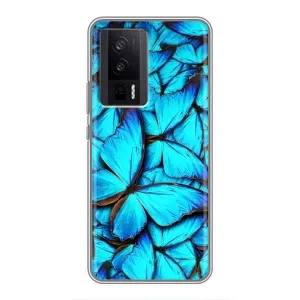 Чохол з принтом для Сяомі POCO F5 Про - (Прикольні) (AlphaPrint) (Сині метелики)