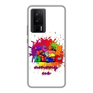 Чехол Амонг Ас для Xiaomi POCO F5 Pro (AlphaPrint) (Яркий АмонгАс)