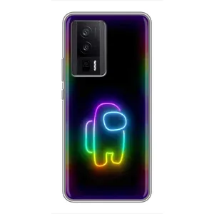 Чехол Амонг Ас для Xiaomi POCO F5 Pro (AlphaPrint) (Яркий скин)