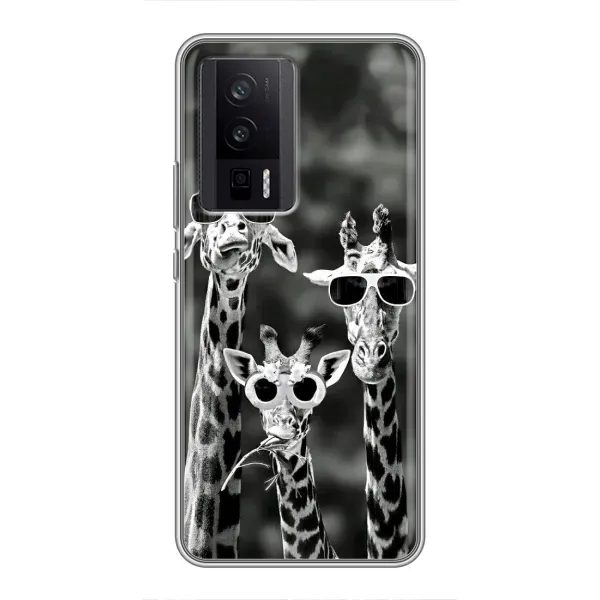 Чехол с принтом «Жирафы в очках» для Xiaomi POCO F5 Pro