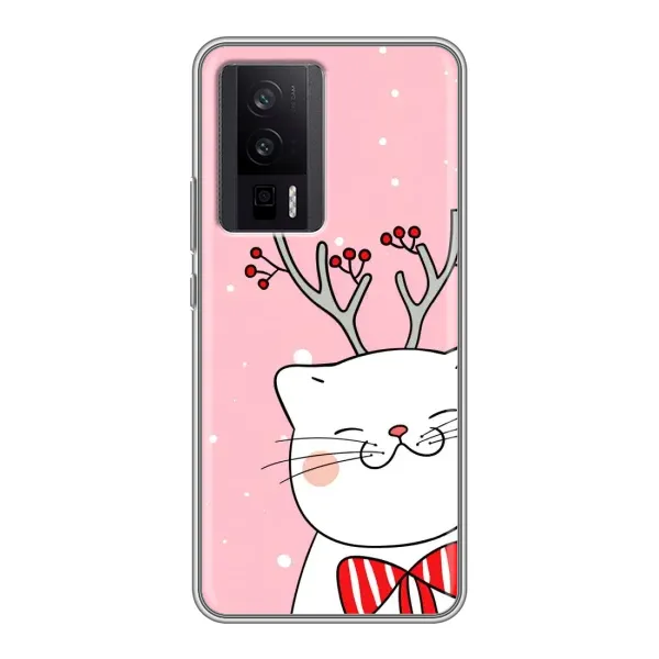 Чехол с принтом «Зимний кот» для Xiaomi POCO F5 Pro