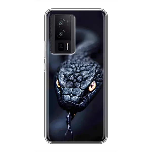 Чохол з принтом «Чорна змія» для Xiaomi POCO F5 Pro Чохол з принтом «Чорна змія» для Xiaomi POCO F5 Pro