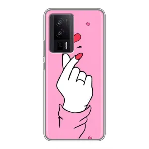 Чехол с принтом для Xiaomi POCO F5 Pro (AlphaPrint - Знак сердечка) (Знак Love)