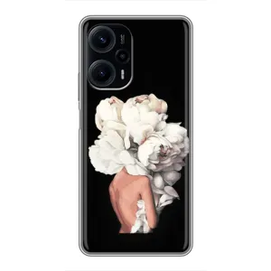 Чехлы (ART) Цветы на Xiaomi POCO F5 (VPrint) (Білі квіти)