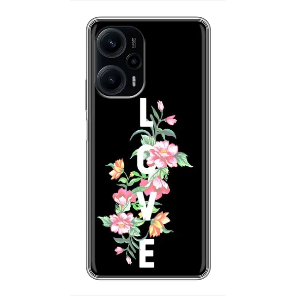 Чехол с принтом «Цветы LOVE» для Xiaomi POCO F5