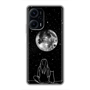 Чохол з малюнком кіт на Xiaomi POCO F5 (Дівчина з котом)