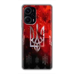 Украинские Чехлы для Xiaomi POCO F5 с картинкой УПА (AlphaPrint) (ГЕРБ УПА)