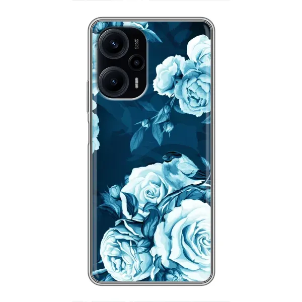 Чехол с принтом «Голубые Бутоны» для Xiaomi POCO F5 Чехол с принтом «Голубые Бутоны» для Xiaomi POCO F5