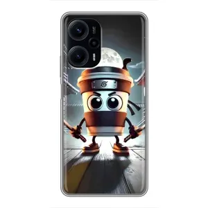 Чехол с мемом Тралалело тралала на Xiaomi POCO F5 (Капучино асасино)