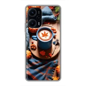 Чохол з унікальним дизайном 'Осінь з кавою' для Xiaomi POCO F5 (Кава і гарбузики)