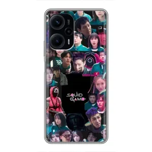 Чохол Гра в кальмара для Xiaomi POCO F5 (Колаж Гра кальмара)