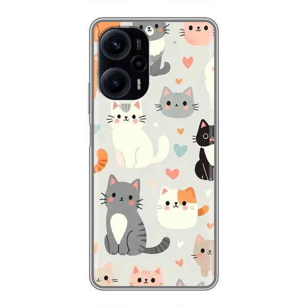 Чехол с принтом «Коллаж котов» для Xiaomi POCO F5