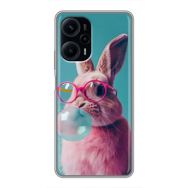 Чехол с принтом «Кролик в очках» для Xiaomi POCO F5