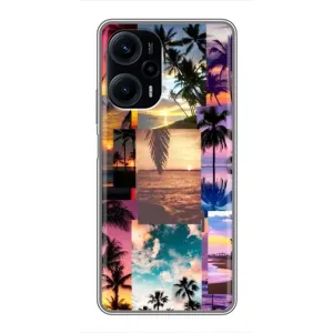 Силиконовый чехол с КАРТИНКАМИ лето для Xiaomi POCO F5 (AlphaPrint) (Летний отпуск)