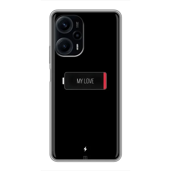 Чехол с принтом «Love battery» для Xiaomi POCO F5