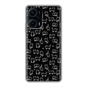 Чохол з принтом для Xiaomi POCO F5 (AlphaPrint) Модні коти (Маленькі котики)