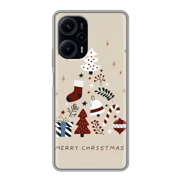 Чехол с принтом «Merry Christmas» для Xiaomi POCO F5 Чехол с принтом «Merry Christmas» для Xiaomi POCO F5