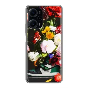 Бренднові Чохли для Xiaomi POCO F5 - (PREMIUMPrint) (Nike цветы)