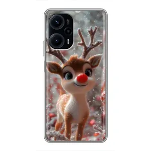 Яскравий чохол для Xiaomi POCO F5 з Зимові Оленята
