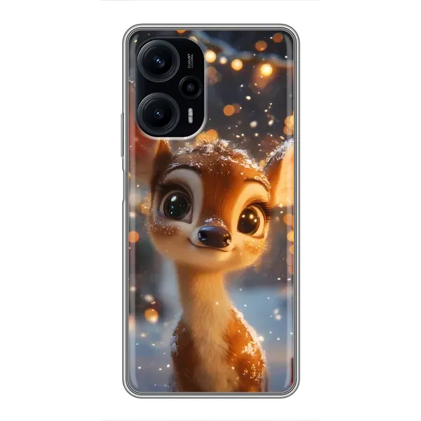 Чохол з принтом «Оленятко серед гірлянд» для Xiaomi POCO F5