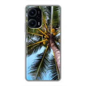 Силиконовый чехол с КАРТИНКАМИ лето для Xiaomi POCO F5 (AlphaPrint) (Пальма)