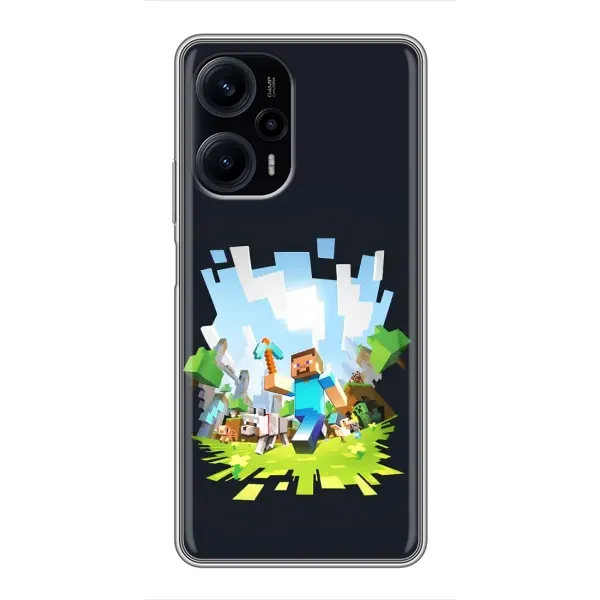 Чохол з принтом «персонажі Minecraft» для Xiaomi POCO F5