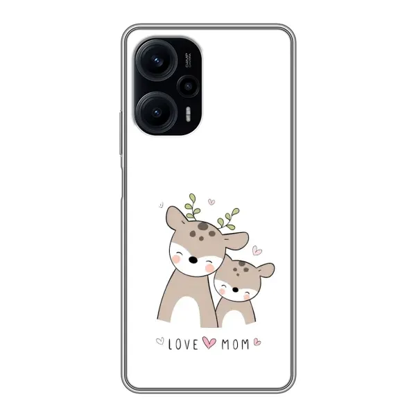 Чехол с принтом «Оленята мама и малыш» для Xiaomi POCO F5 Чехол с принтом «Оленята мама и малыш» для Xiaomi POCO F5